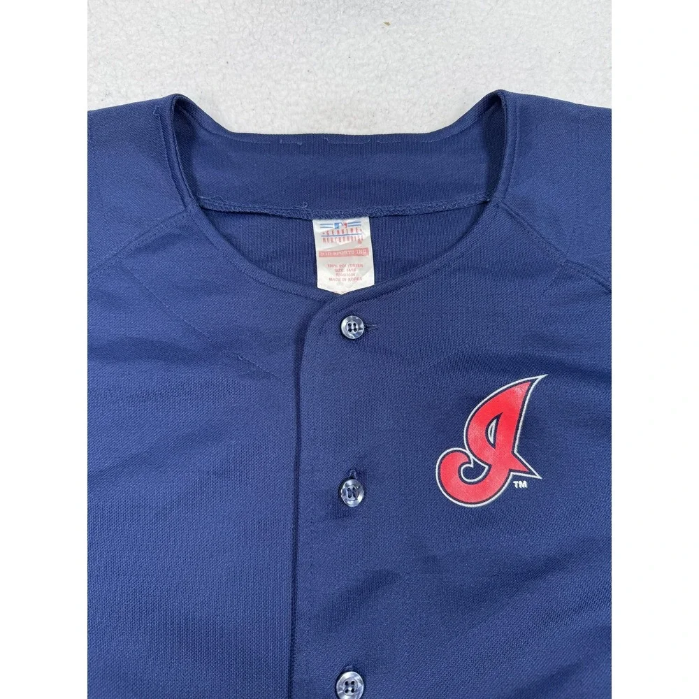 MLB Baseball Jersey Youth Large Blue Jackie Bradley Jr. 24 Button Front